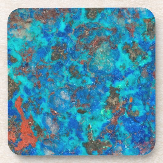 Blaues patteriertes Shattuckit Untersetzer (Vorderseite)