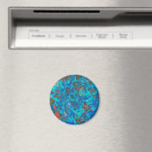 Blaues patteriertes Shattuckite Magnet (In Situ (Geschirrspüler))