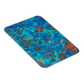 Blaues patteriertes Shattuckite Magnet (Rechte Seite)
