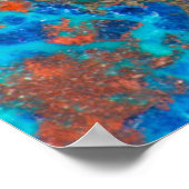 Blaues patteriertes Shattuckite Poster (Ecke)