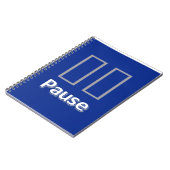 Blaues Pauseheft Notizblock (Linke Seite)