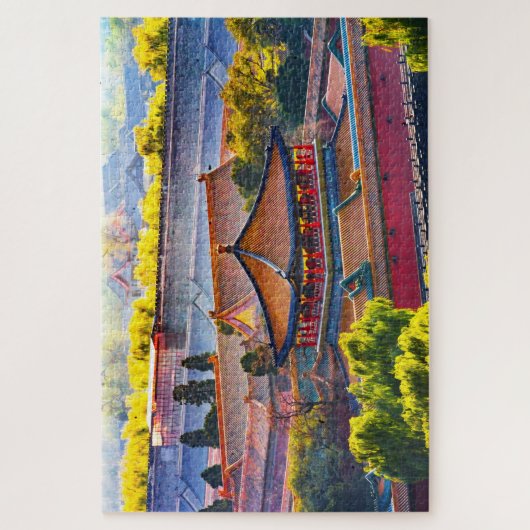 Blaues Pavillon, Verbotene Stadt Puzzle (Vertikal)