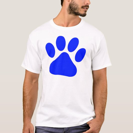 Blaues Pawprint T-Shirt (Vorderseite)
