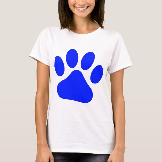 Blaues Pawprint T-Shirt (Vorderseite)