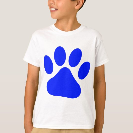 Blaues Pawprint T-Shirt (Vorderseite)