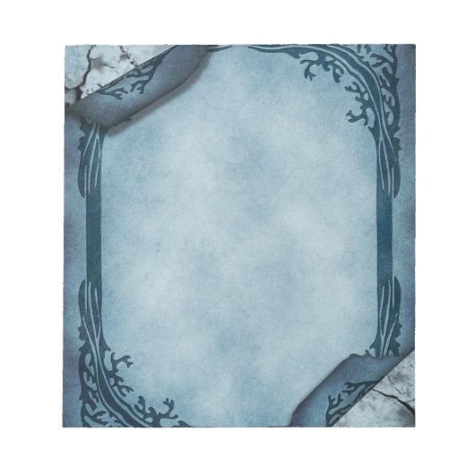 Blaues Pergament Gothic Letterhead Notizblock (Vorderseite)