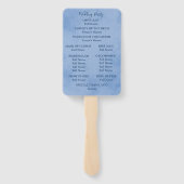 Blaues Pergament Rosa Liebesvögel Fächer (Rückseite)