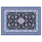 Blaues Perlteppich-Medium Tischdecke (Vorderseite (Horizontal))