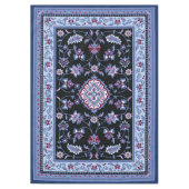 Blaues Perlteppich-Medium Tischdecke (Vorderseite)