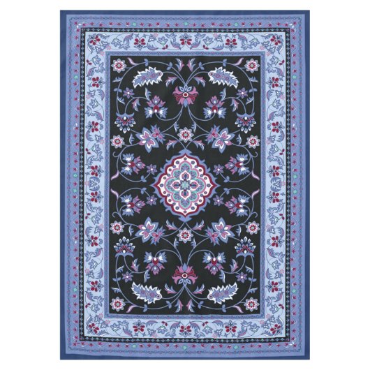 Blaues Perlteppich-Medium Tischdecke (Vorderseite)