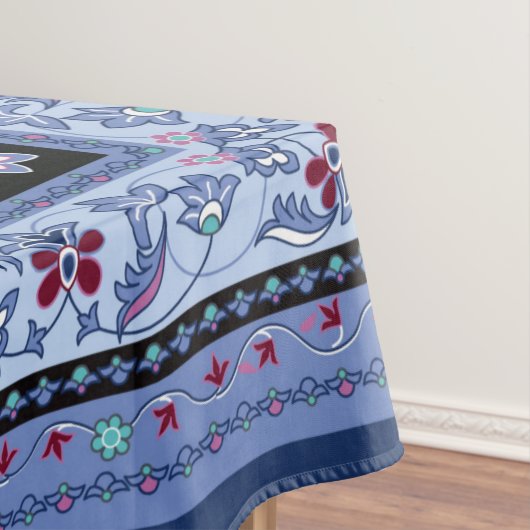 Blaues Perlteppich-Medium Tischdecke (Beispiel)