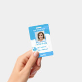 blaues Personalisiertes Krankenhaus oder Klinikper Ausweis (Handheld)
