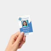 blaues Personalisiertes Krankenhaus oder Klinikper Ausweis (Handheld)