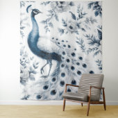 Blaues Pfau Vintag Wandteppich (Beispiel)