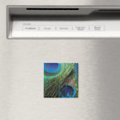 Blaues Pfauengestanztes Glas Magnet (In Situ (Geschirrspüler))