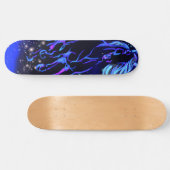 Blaues Pferd auf der Starry Night Skateboard (Horizontal)