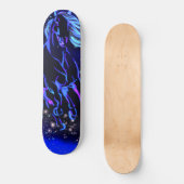 Blaues Pferd auf der Starry Night Skateboard (Vorderseite)