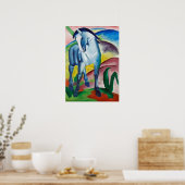 Blaues Pferd, Berühmtes Gemälde Poster (Küche)