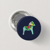 Blaues Pferd Button (Vorne & Hinten)