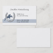 Blaues Pferd, das durch ein Hufeisen springt Visitenkarte (Vorne/Hinten)