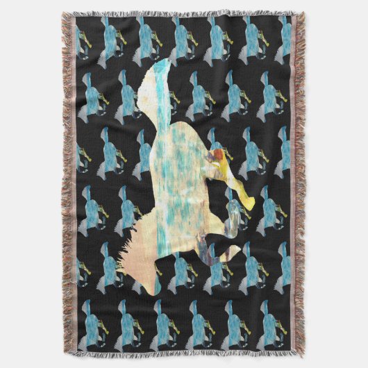 Blaues Pferd Decke (Vorderseite Vertikal)