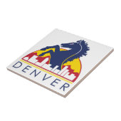 Blaues Pferd Denver Fliese (Seite)