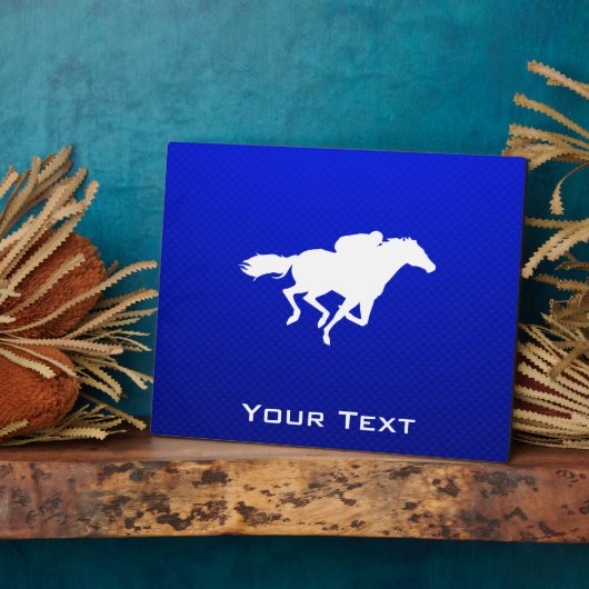 Blaues Pferd Fotoplatte (Seite)