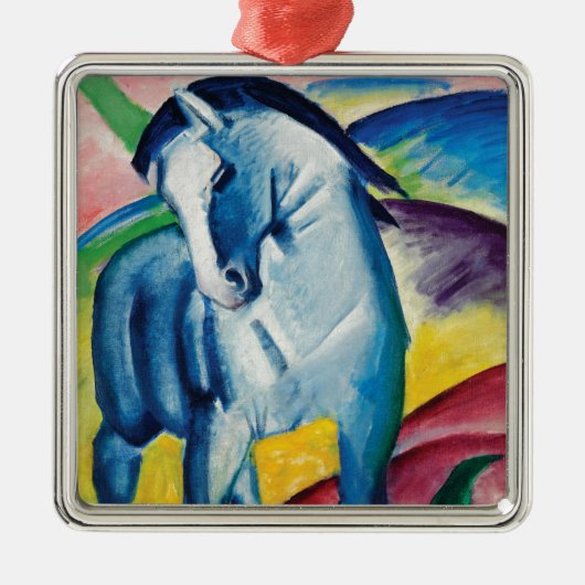 Blaues Pferd I durch Franz Marc Silbernes Ornament (Vorne)