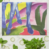 Blaues Pferd I von Franz Marc Kitchen Towel Küchentuch (Gefaltet)