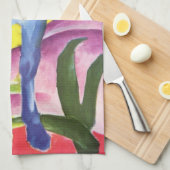 Blaues Pferd I von Franz Marc Kitchen Towel Küchentuch (Viertel Falte)
