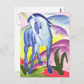 Blaues Pferd I von Franz Marc Postcard Postkarte (Vorne/Hinten)