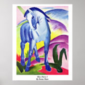 Blaues Pferd I von Franz Marc Poster (Vorne)
