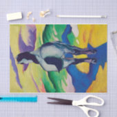 Blaues Pferd II (Blaues Pferd II) Farbenfrohe Land Seidenpapier (Handwerk)