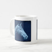 Blaues Pferd Kaffeetasse (Vorderseite Links)