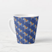 Blaues Pferd Latte Tasse (Linke Ecke)