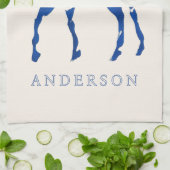 Blaues Pferd Malerei Moderne Wohngestaltung Reiten Geschirrtuch (Gefaltet)