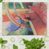 Blaues Pferd mit Regenbogen von Franz Marc Geschirrtuch (Gefaltet)