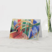 Blaues Pferd mit Regenbogen von Franz Marc Karte (Vorderseite)