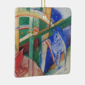 Blaues Pferd mit Regenbogen von Franz Marc Keramikornament (Rechts)