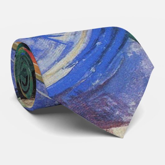 Blaues Pferd mit Regenbogen von Franz Marc Krawatte (Gerollt)