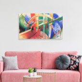 Blaues Pferd mit Regenbogen von Franz Marc Leinwanddruck (Insitu (Wohnzimmer))