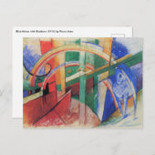 Blaues Pferd mit Regenbogen von Franz Marc Postkarte (Vorne/Hinten)