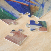 Blaues Pferd mit Regenbogen von Franz Marc Puzzle (Seite)