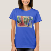 Blaues Pferd mit Regenbogen von Franz Marc T-Shirt (Vorderseite)