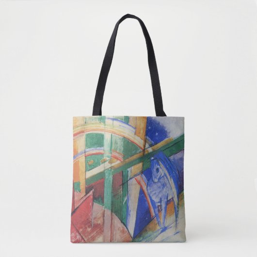 Blaues Pferd mit Regenbogen von Franz Marc Tasche (Vorderseite)