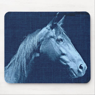 Blaues Pferd Mousepad