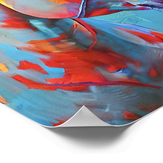 Blaues Pferd Poster (Ecke)