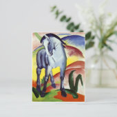 Blaues Pferd Postkarte (Stehend Vorderseite)