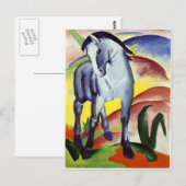 Blaues Pferd Postkarte (Vorne/Hinten)