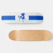 Blaues Pferd Skateboard (Horizontal)